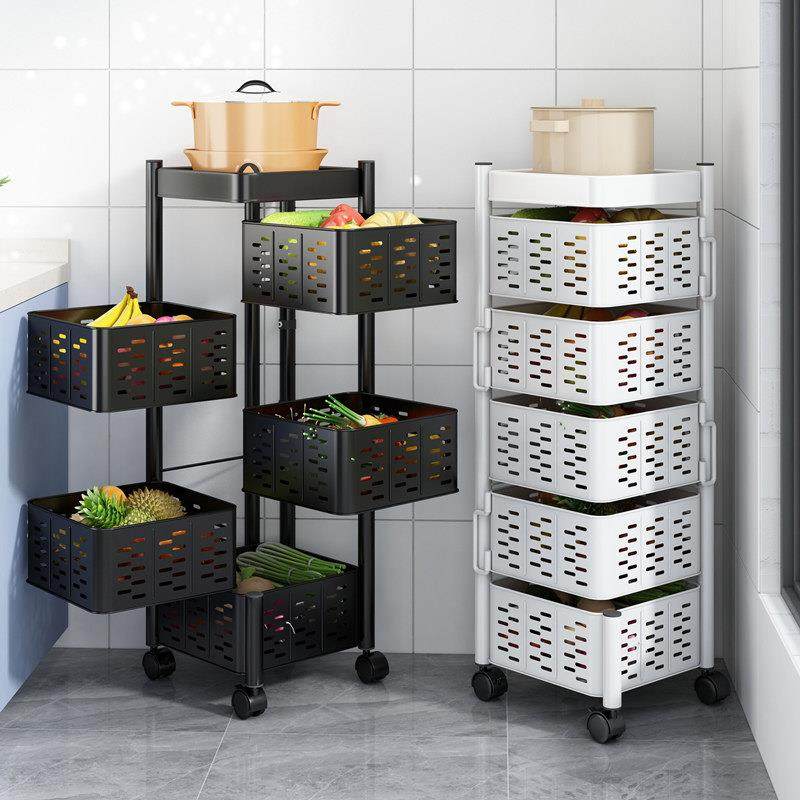 旋转置物架厨房蔬菜落地多层放果篮子家用多功能专用可移动收纳架,厨房/烹饪用具,厨房置物架/置物柜/角架,淘宝优惠券,粉丝福利购,淘宝优惠卷