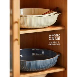 大碗双耳汤碗特大号盘子陶瓷水煮鱼汤盆 酸菜鱼大盆碗家用2023新款