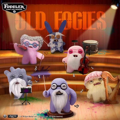 正版fuggler萌牙怪兽老顽童系列毛绒玩偶丑萌搞怪潮玩公仔