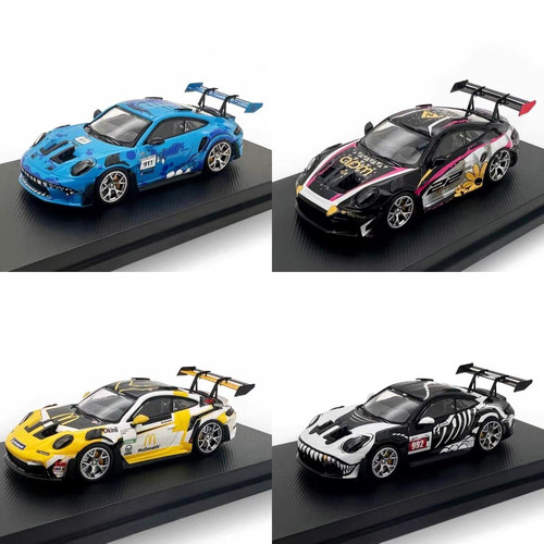 E Model 1:64 保时捷911GT3RS麦当劳涂装 化骨龙涂装合金汽车模型