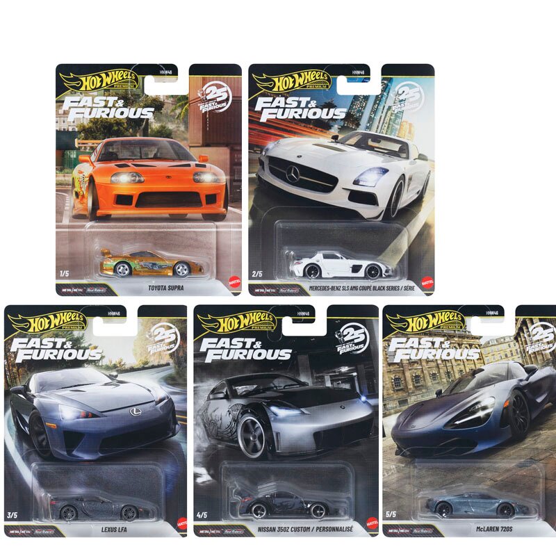 Hotwheels 风火轮速度与激情速霸奔驰雷克萨斯尼桑迈凯轮合金车模
