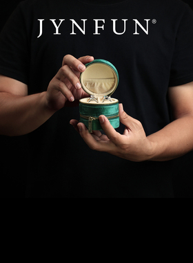 25年新款高档首饰盒双层圆形戒指便携出差旅行迷你mini首饰收纳盒