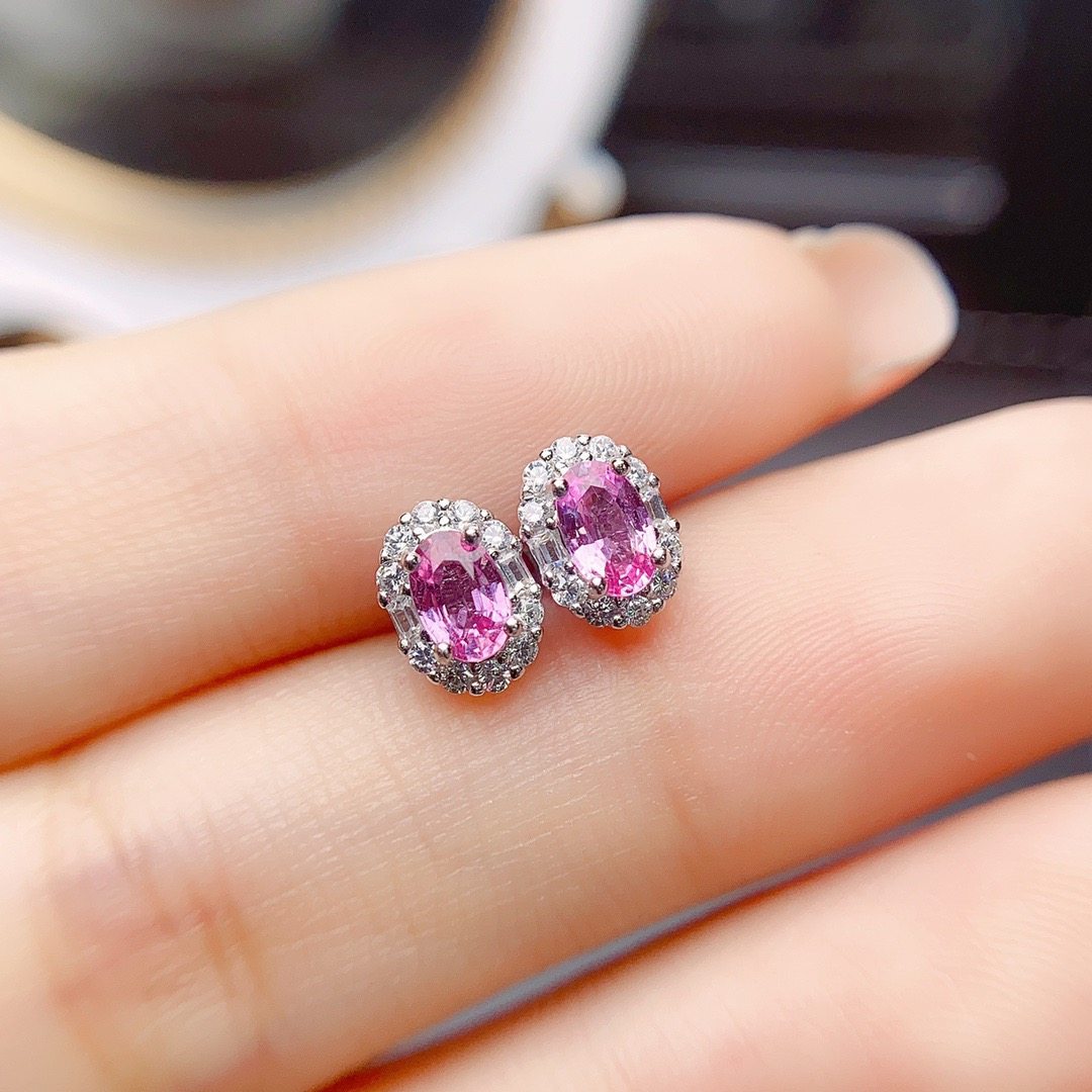 纯天然帕帕拉恰耳钉高净度满火彩925纯银轻奢新款高级感气质耳饰,珠宝/钻石/翡翠,耳饰,淘宝优惠券,粉丝福利购,淘宝优惠卷