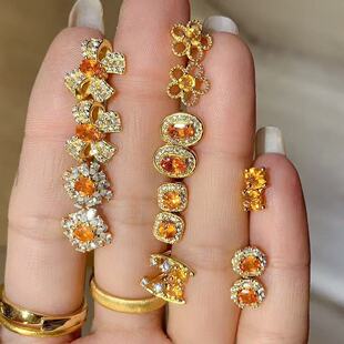 [中国地质大学]天然芬达石耳钉925纯银镶嵌小众时尚首饰礼物