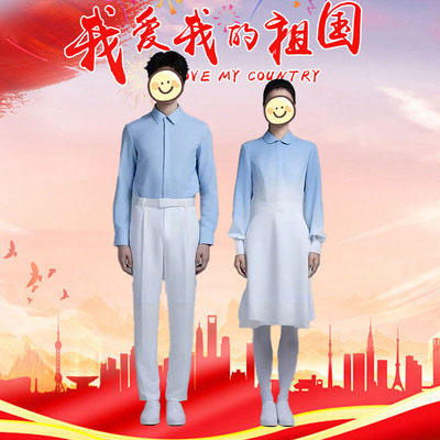 十一新款国庆大合唱团演出服小学生爱国朗诵儿童歌唱祖国表演服装