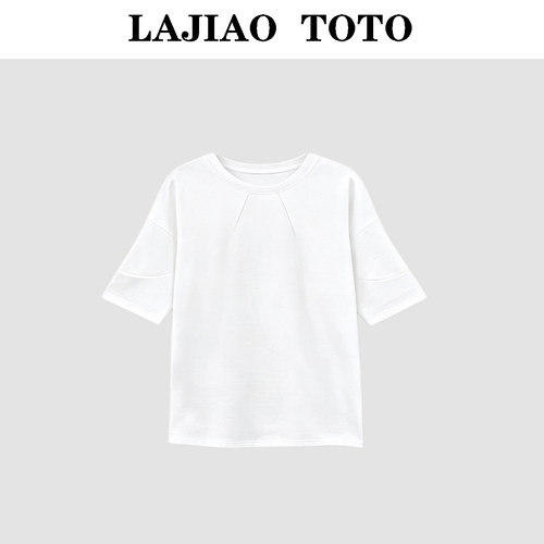LAJIAO TOTO【基础柔肤】春夏百搭女士休闲短袖T恤#2602FT8069