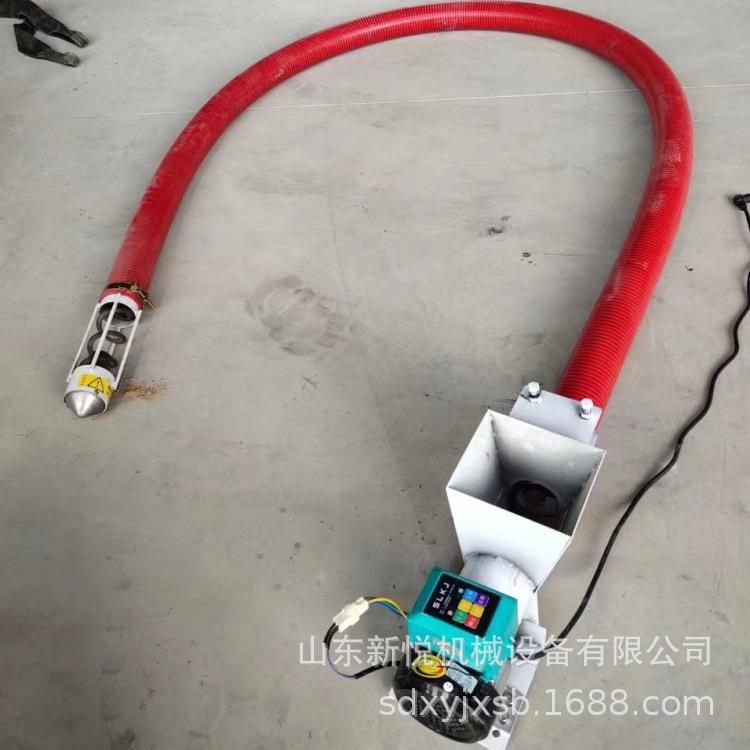 中驱双管谷物输送机 红色软管绞龙抽沙机 规格型号齐全软管吸粮机