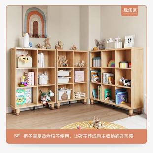 儿书地书架实木脚落客厅置物HWT童收纳柜储物格柜子