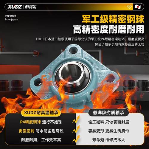 进口带座耐高温外球面轴承UCF204 F205 F206 207 208 209 210 211