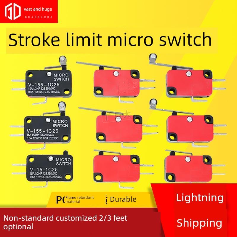 小型行程限位开关V-15/156-1C25自覆位3针微动按钮轻触微动开关