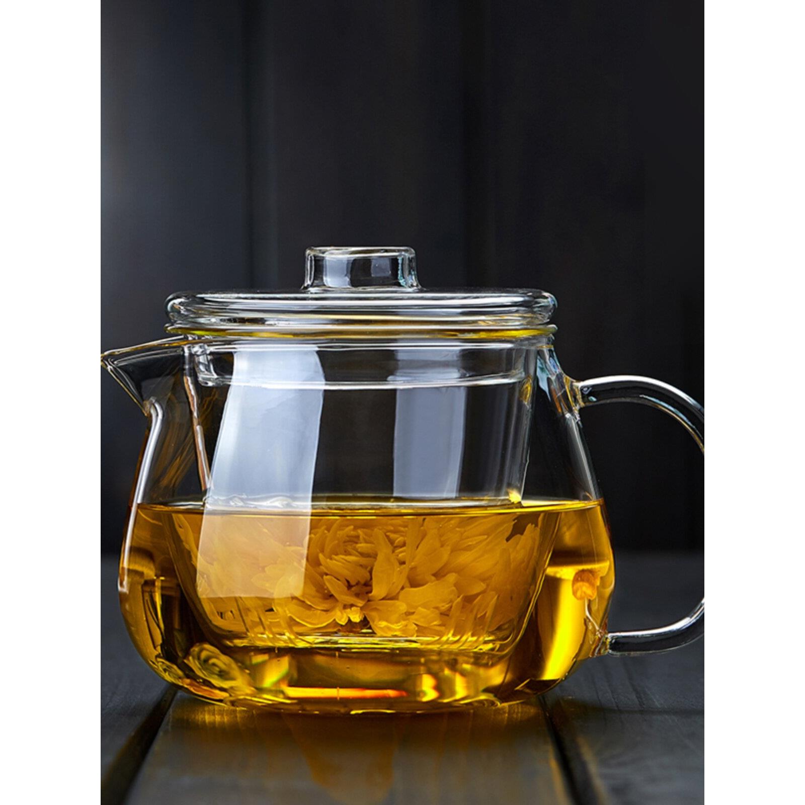 玻璃茶壶单壶耐高温加厚茶水分离水壶煮花茶家用茶壶茶具
