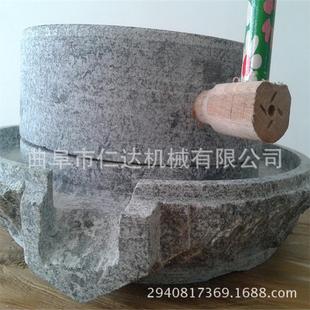 天TMK然花岗岩石材耐磨家用豆型浆石生磨 手摇传花统芝麻酱石磨