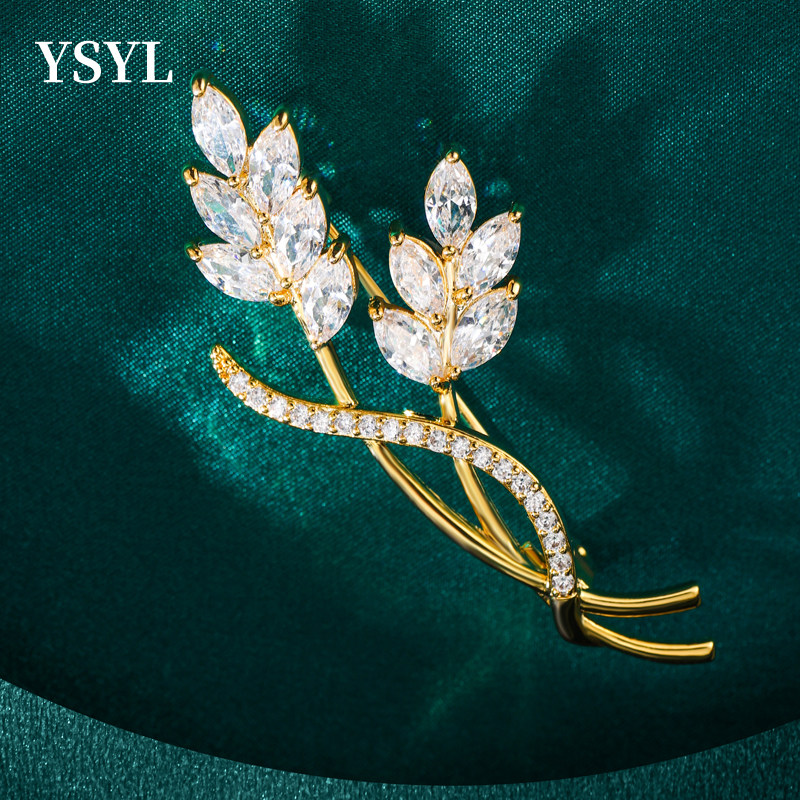 高级感锆石麦穗胸针精致优雅植物花卉女士西装大衣别针胸花配饰品,饰品/流行首饰/时尚饰品新,胸针,淘宝优惠券,粉丝福利购,淘宝优惠卷