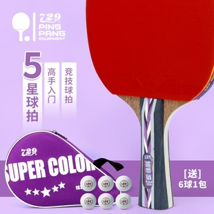 友谊729炫彩乒乓球中考体测拍6星5星四星三星成人学生初学729正版