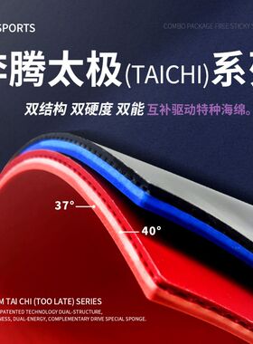 友谊729太极套胶乒乓拍胶皮奔腾渐变海绵专业反胶粘性乒乓球套胶