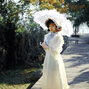 白色蕾丝伞摄影拍照道具舞蹈工艺伞女婚礼婚纱Lolita新娘伞 欧式