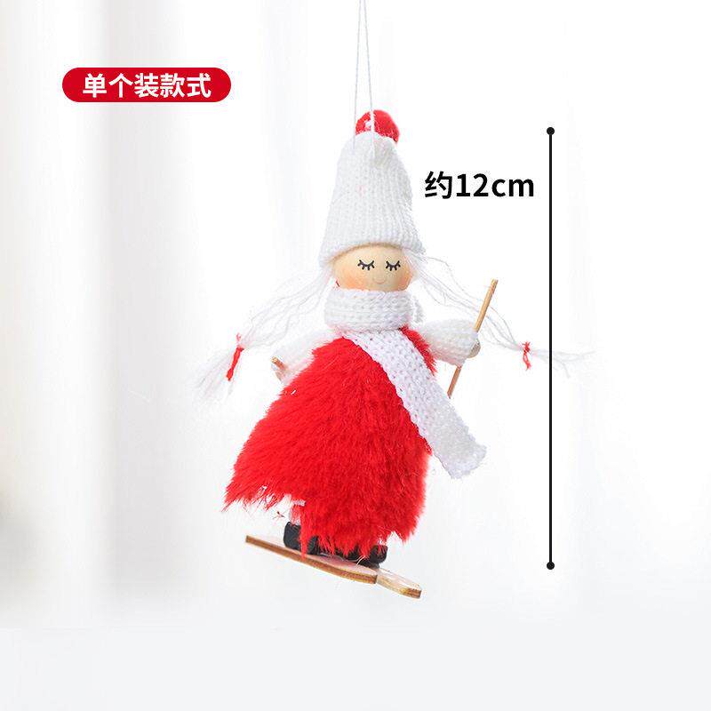 跨境热销圣诞帽女孩娃娃圣诞树装圣诞装饰品