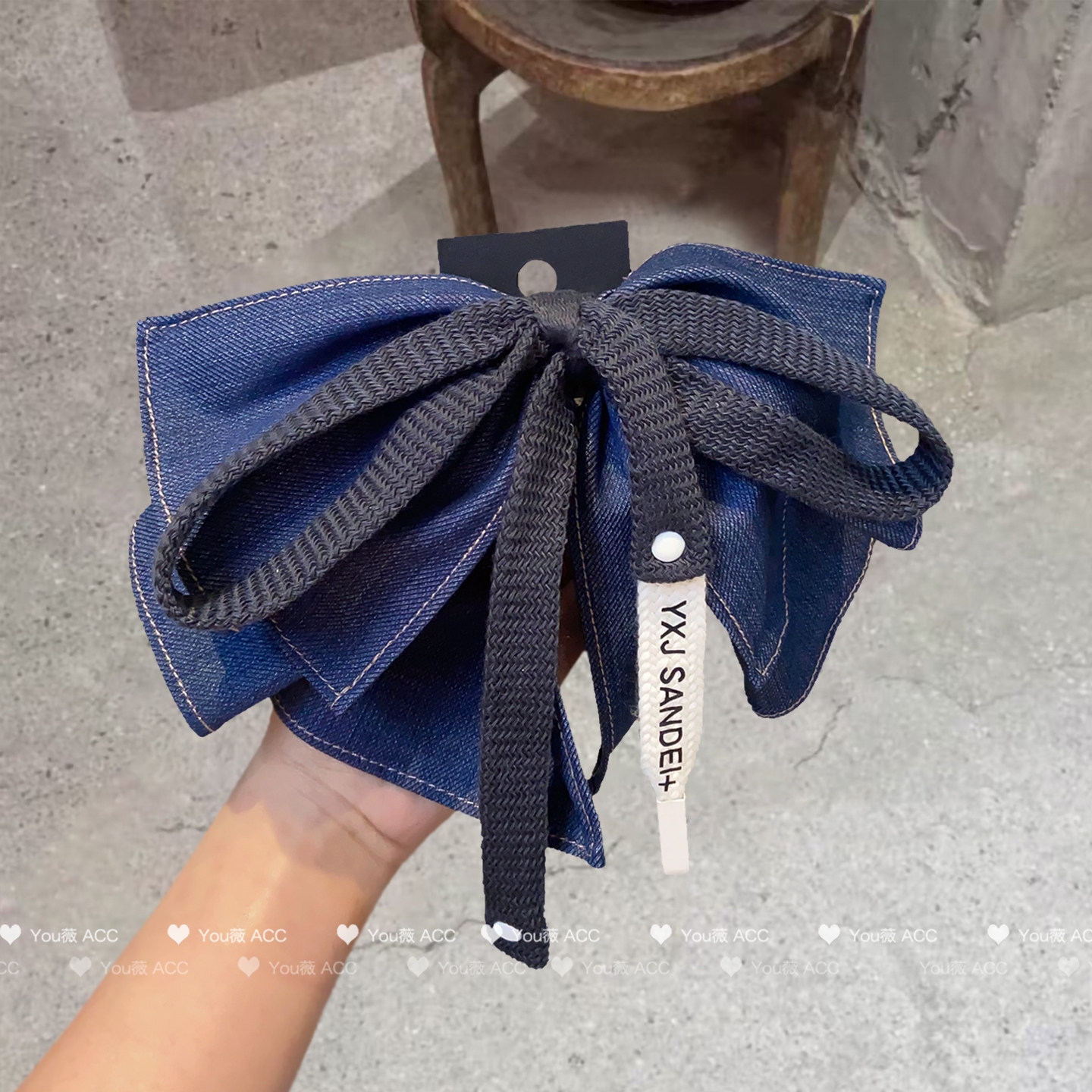 韩版牛仔布蝴蝶结发夹气质马尾夹秋冬新款半扎发盘发抓夹发饰发卡,饰品/流行首饰/时尚饰品新,发饰,淘宝优惠券,粉丝福利购,淘宝优惠卷