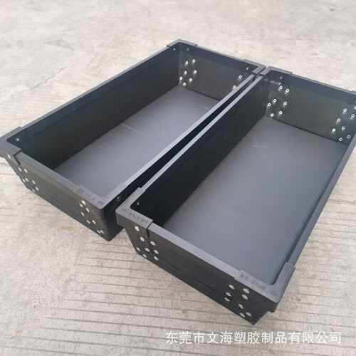PP塑料中空板加工斜口骨架箱 工业打包物流堆垛运输防静电周转箱