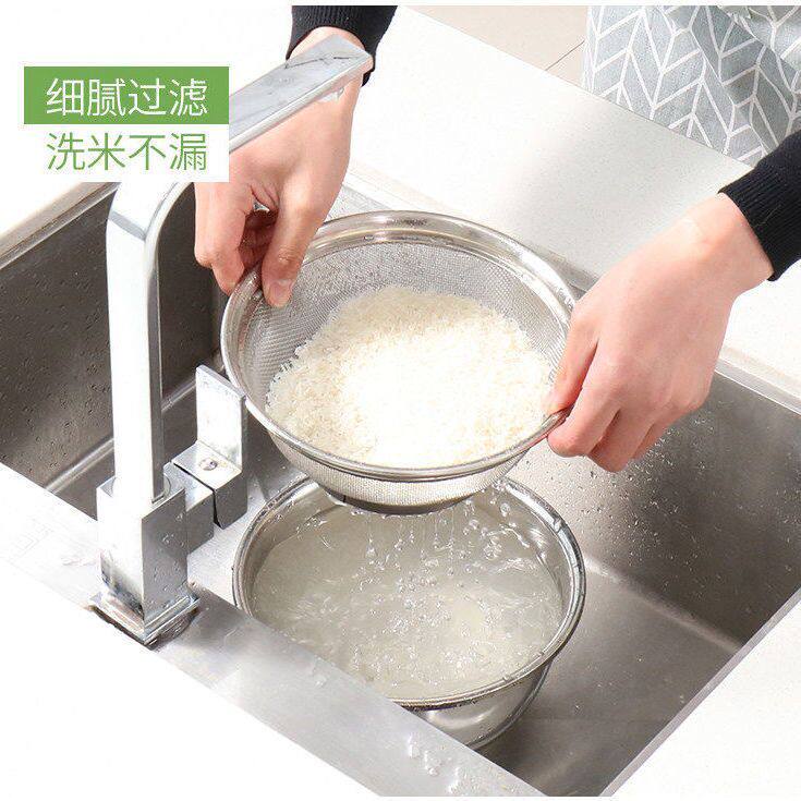 厨房不锈钢洗小米芝麻洗菜篮子沥水篮洗菜盆网篮圆形淘米篮洗米筛