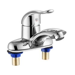 全铜卫生间水阀双孔淋浴水龙头花洒冷热套装浴室浴缸面盆三联