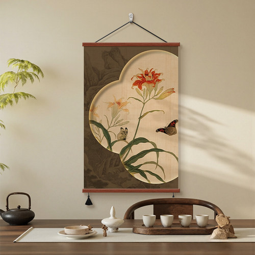 中古风客厅餐厅装饰画电表箱遮丑