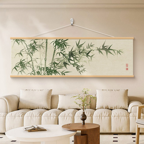 竹子挂画2025新款客厅茶室装饰画