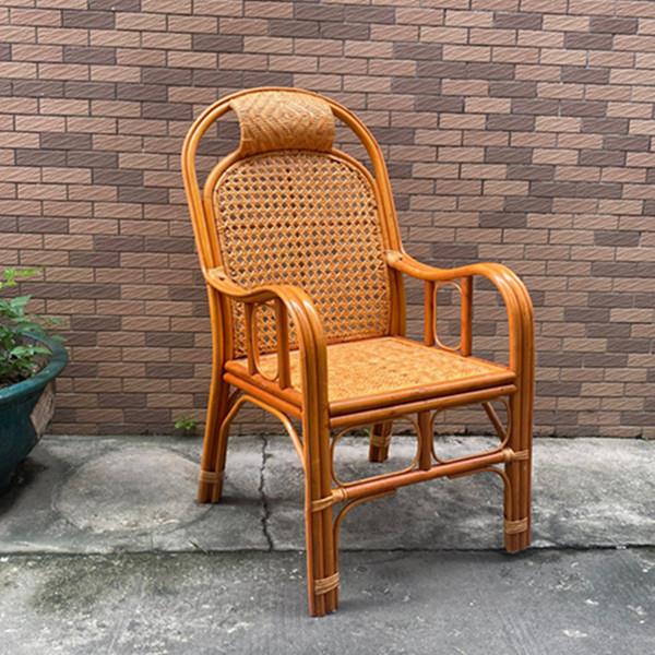 天然真藤椅子高靠背藤编单人办公椅阳台休闲老人腾椅家用客厅沙发