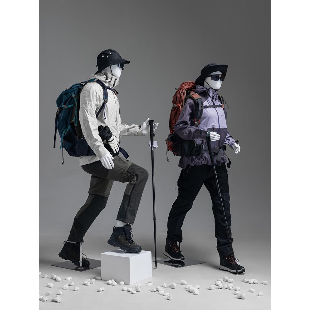 徒步登山模特道具男全身运动攀岩户外服装假人女装展示架人偶陈列