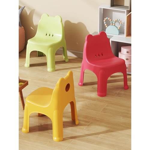 小凳子矮凳塑料小椅子靠背家用客厅茶几凳大人坐儿童靠背椅幼儿园