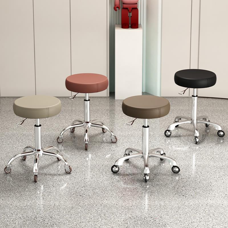 美容凳子滑轮美容院专用升降美发理发店师傅凳大工凳美甲师旋转椅