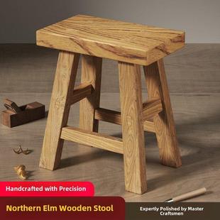 北榆小板凳家用实木榫卯儿童换鞋凳手工小木凳脚八脚凳