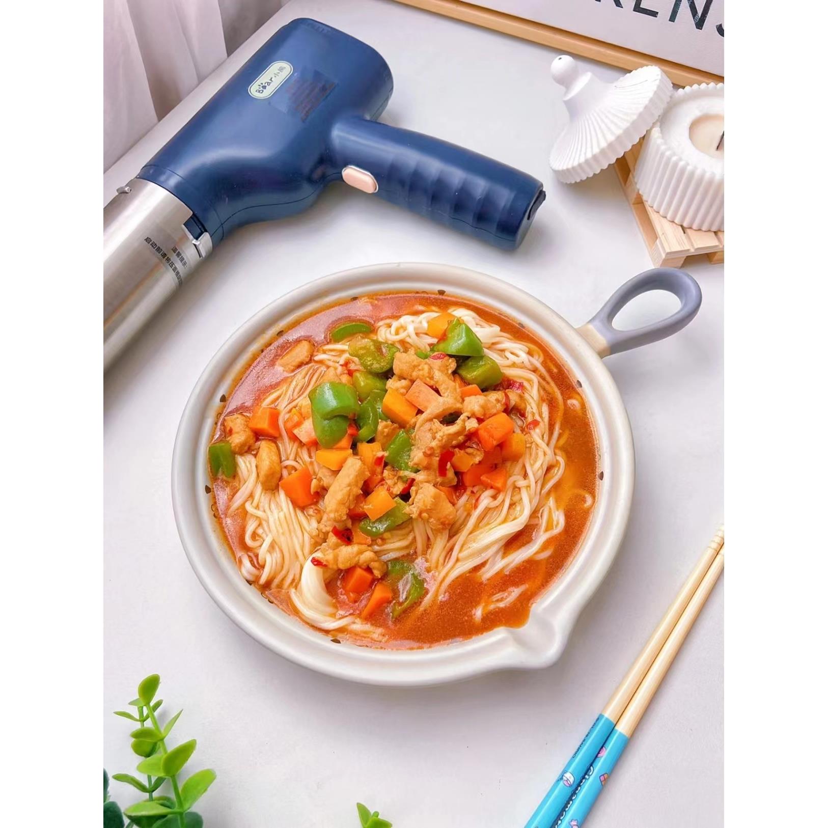 小熊面条机压面机全自动家用小型智能电动无线手持压面机饸硌面机