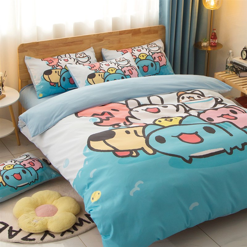 猫猫虫咖波床单被套四件套Bugcat Capoo被罩床上用品1.5m可爱卡通