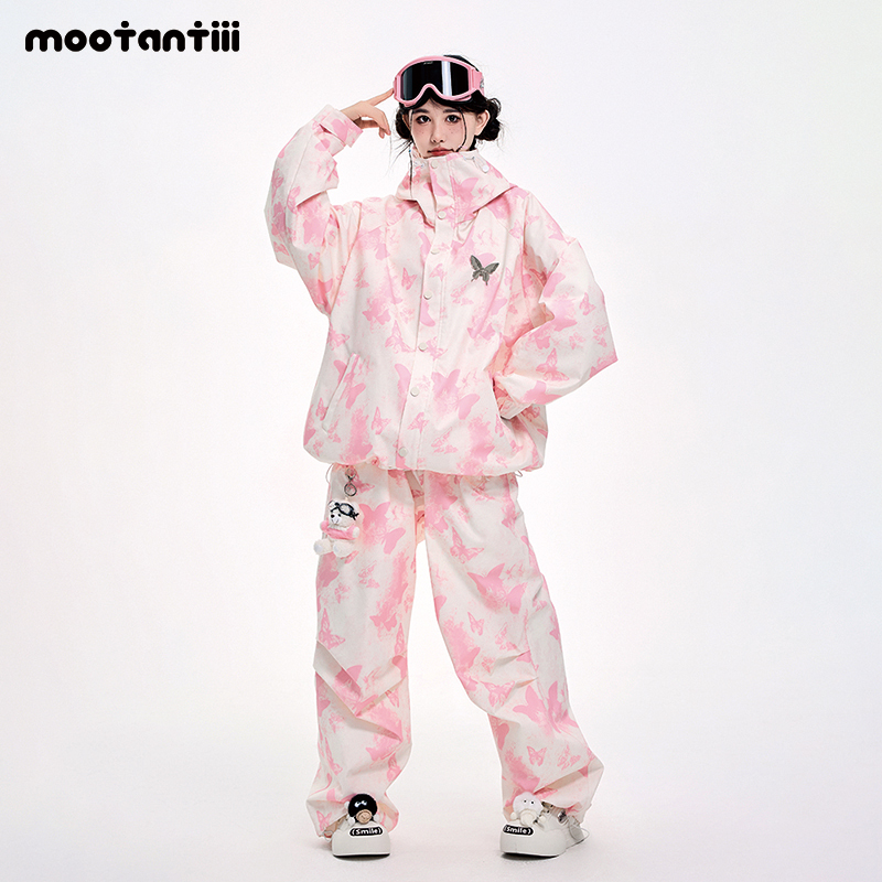 【送硅胶护臀裤】滑雪服蝴蝶套装