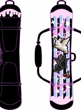 饺子皮单板可爱滑雪板饺子皮雪板包单板保护套SBR单双肩背带手提