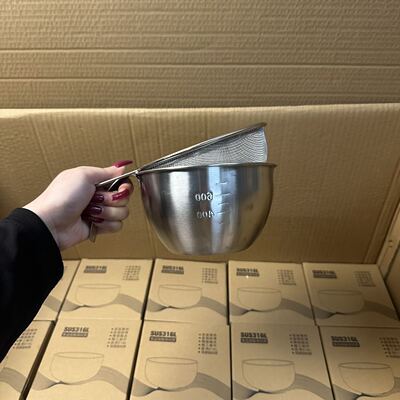 18/8不锈钢刻度迷你沥水篮