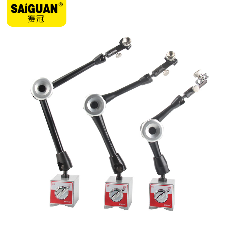 赛冠百分千分表磁力表座机械万向磁性杠I杆支架强磁强力校表座表