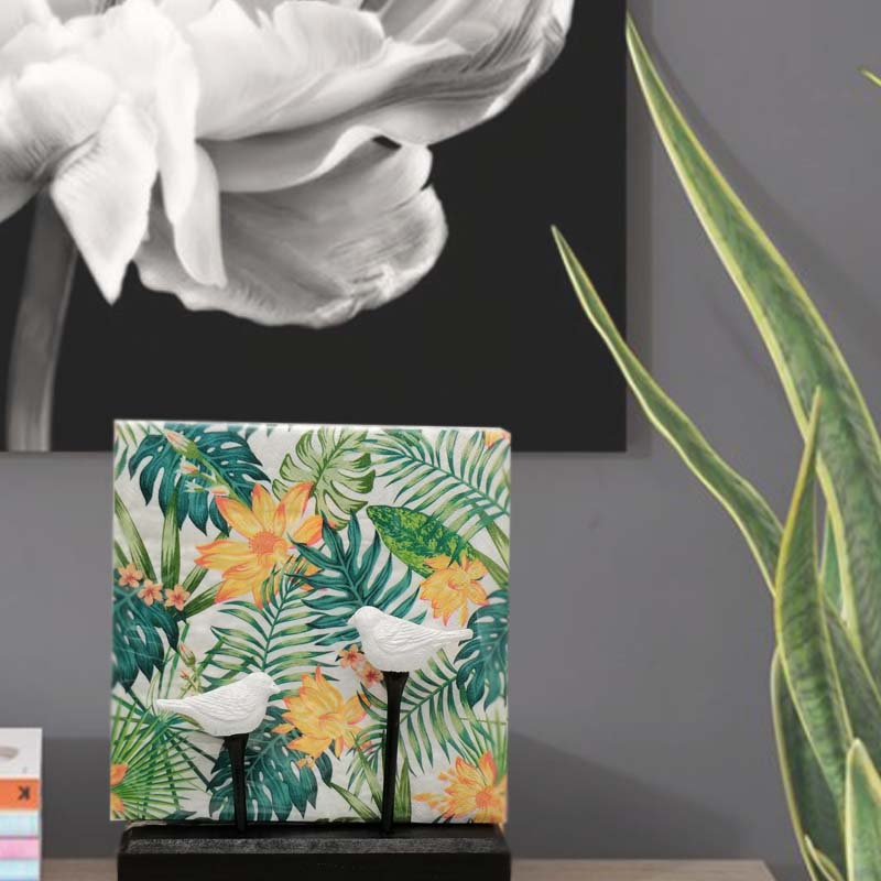 餐桌小鸟立式纸巾架桌面餐巾纸创意F厨房轻奢收纳纸夹托动物方形