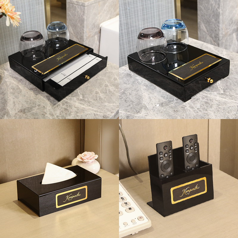 酒店用品收纳盒民宿洗漱台易耗品一次性K洗漱用品浴室托盘置物盒