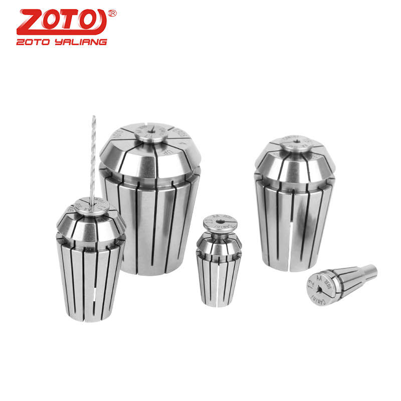 zoto 微小径夹头高精度钻头0.x5mm~2.5mm弹簧弹性迷你减径筒夹钻