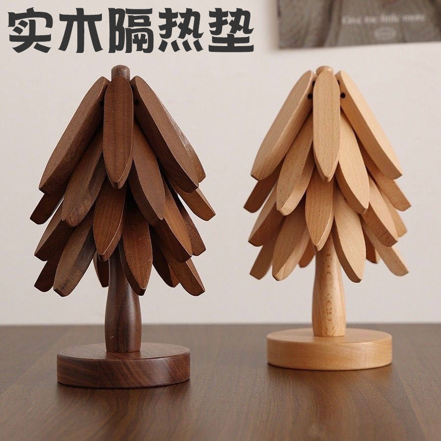 一棵树榉木隔热垫厂家直销餐垫杯垫木质防烫耐热垫餐桌摆件
