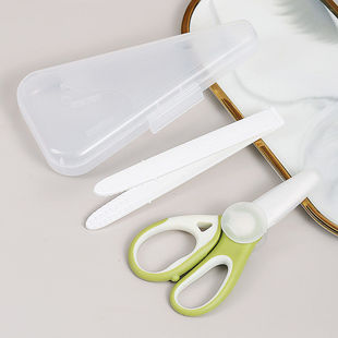 2026年新款婴儿辅食剪陶瓷刀专用婴儿剪刀便携式儿童食品级安全