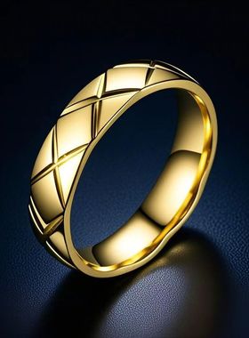 欧美时尚钛钢戒指 个性批花男女款不锈钢饰品指环 一件代发