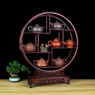 红酸枝木小博古架实木中式多宝阁置物架茶壶茶具架子展示架收纳层