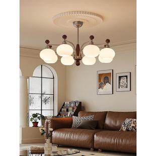 中世纪风格 风大气主灯2025全新覆古柿子吊灯全屋 客厅吊灯全新中式