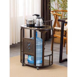 可移动茶台茶桌边柜小茶几烧水壶一体茶水架置物架家用边几竹角几