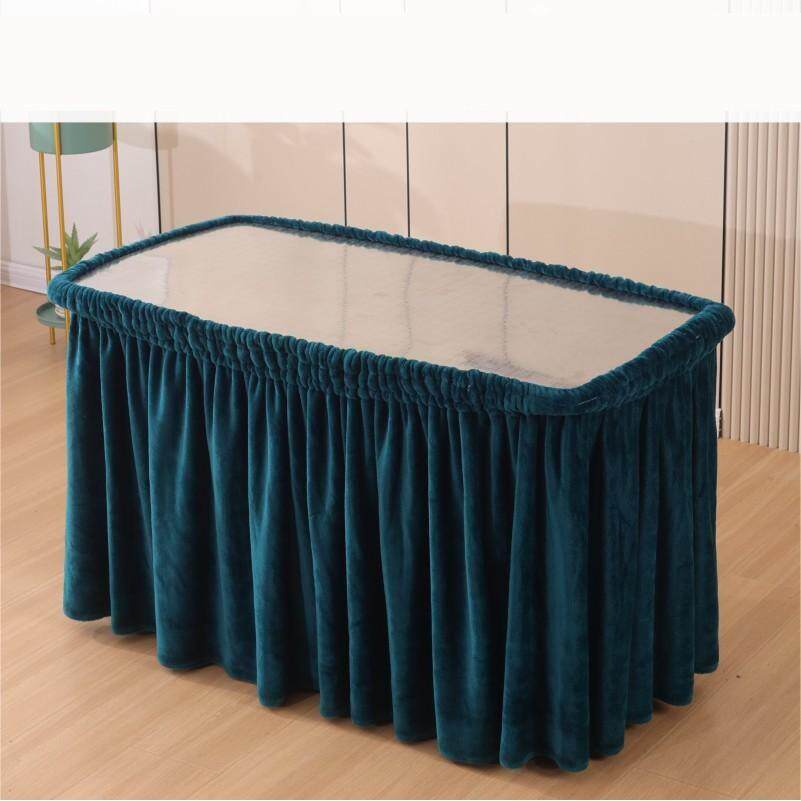 烤火布长方形罩冬季茶几取暖罩电暖炉罩套双面绒通用尺寸烤火桌罩