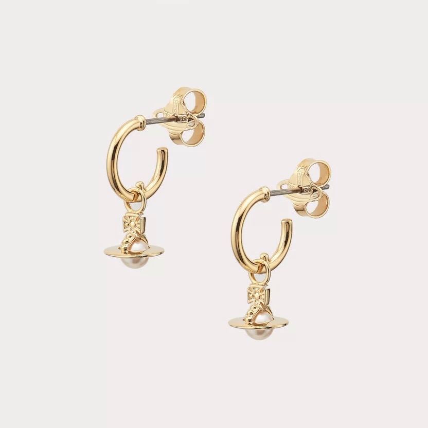 高货！西太后光面立体珍珠耳圈