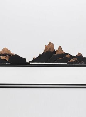 现代新中式假山摆件艺术家居饰品客厅茶室茶几玄关柜中式软装饰品